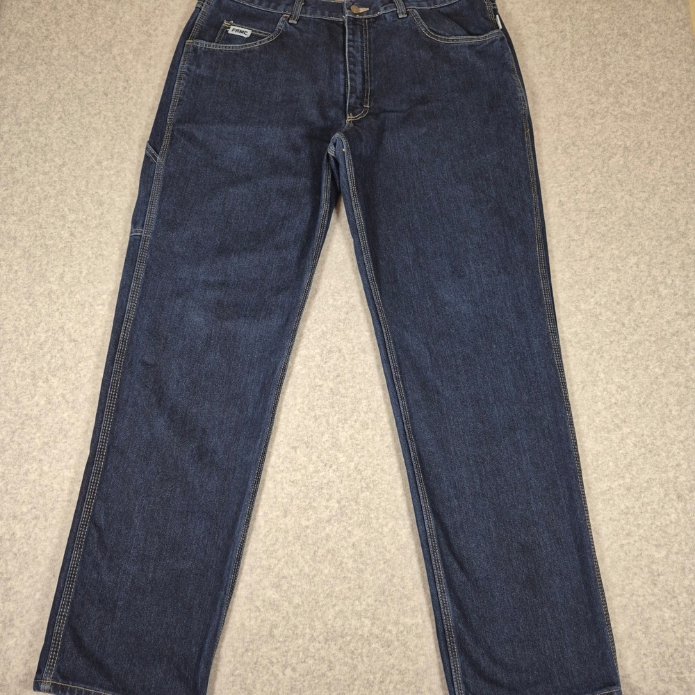Tyndale FRMC Carpenter Jeans Mens 38x34 Blue Flame Resistant F290T Arc Rated